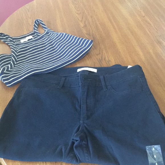 Denim - Dark A&F Jeggings.